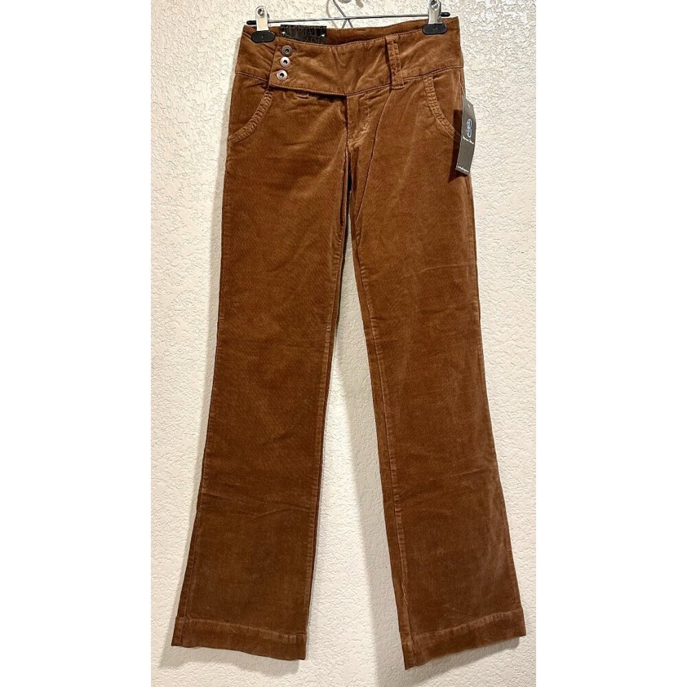 Royal Blue Vtg 2000s Y2K Brown Corduroy Western Bootcut Trouser Pants